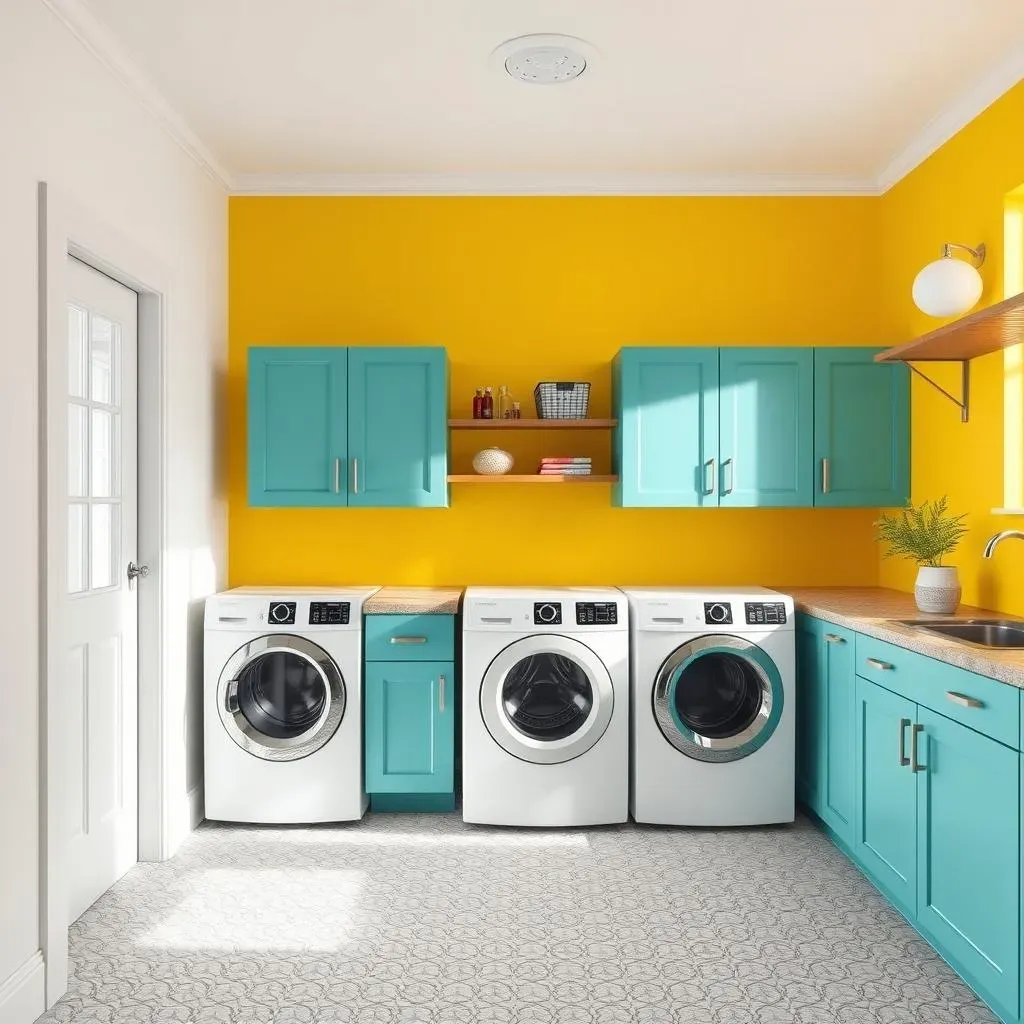 Unique Laundry Room Ideas: Ditch the Drab with Color and Funky Floors