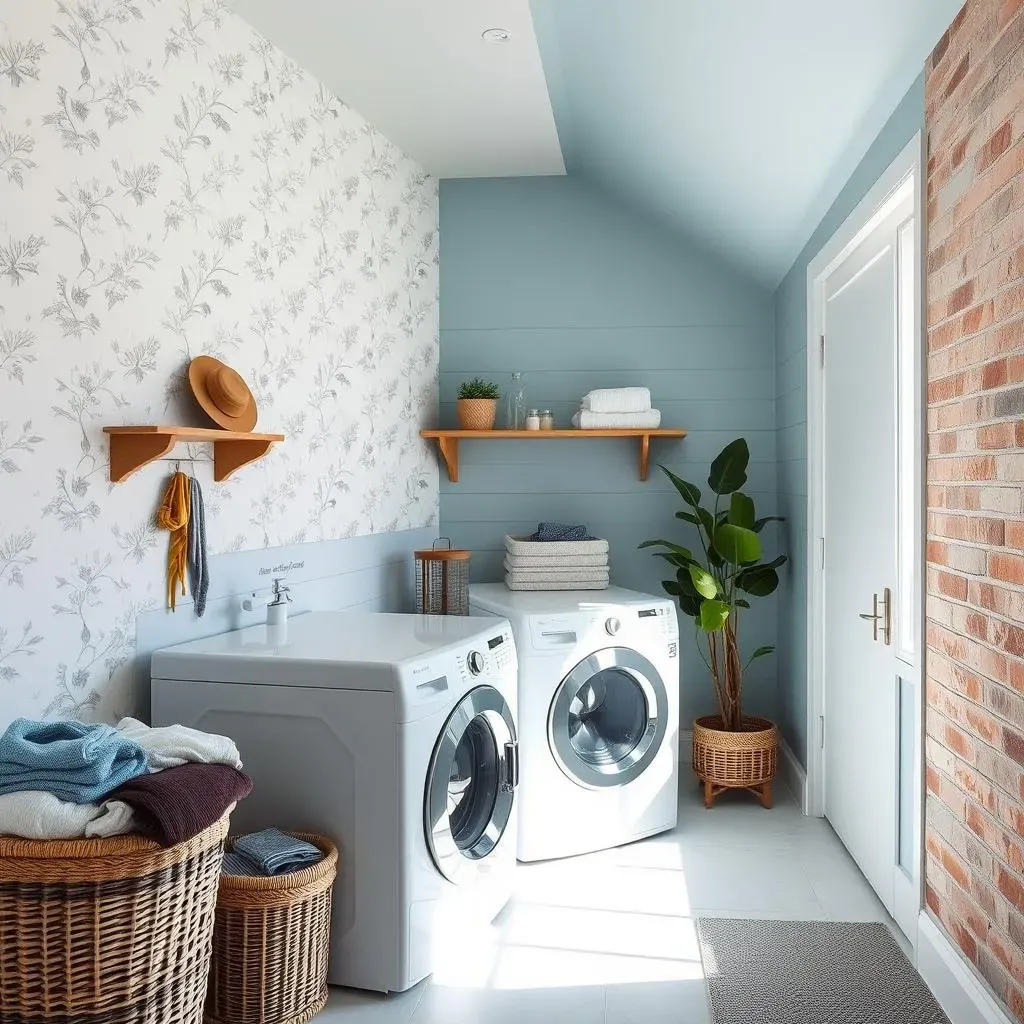 Brilliant & Practical wall covering ideas for laundry room