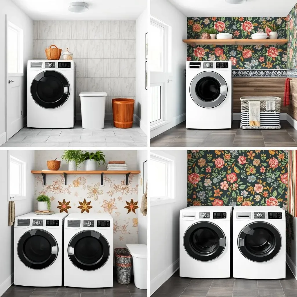 Wallpaper Styles and Designs for Laundry Room Walls