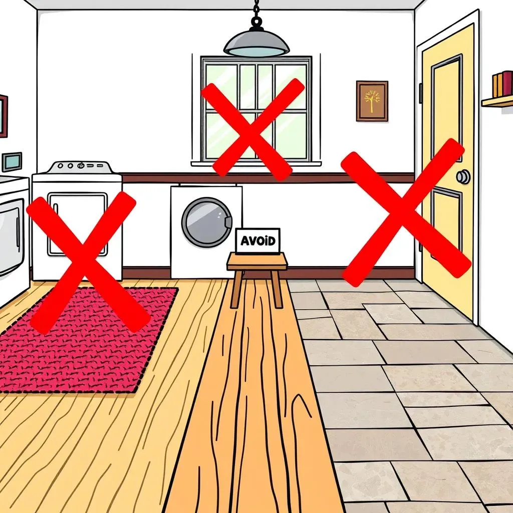 What to Avoid: NotSoGreat Small Laundry Room Floors