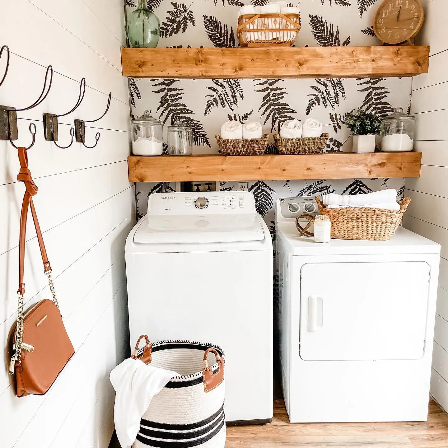 Why Bother Wallpapering Your Laundry Room? More Than Just Folding