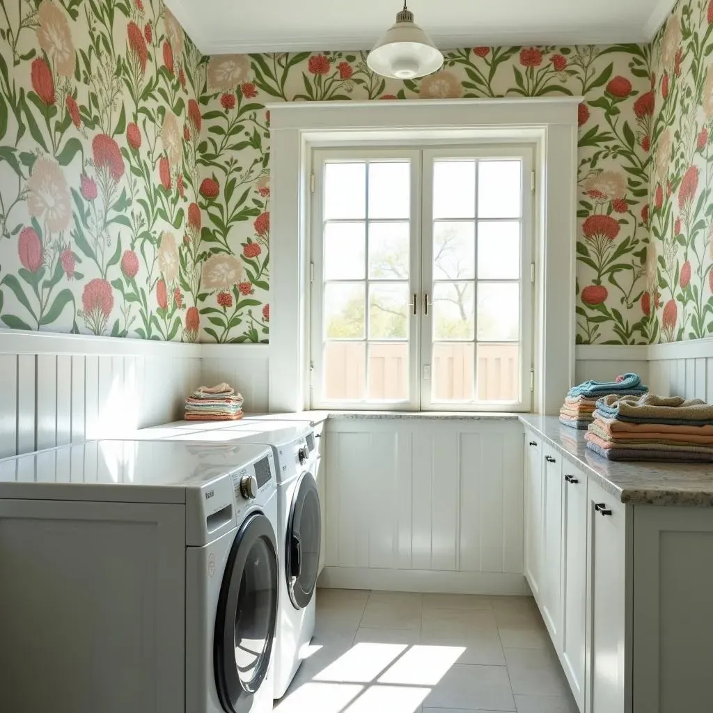 Why Laundry Room Ideas with Wallpaper Work